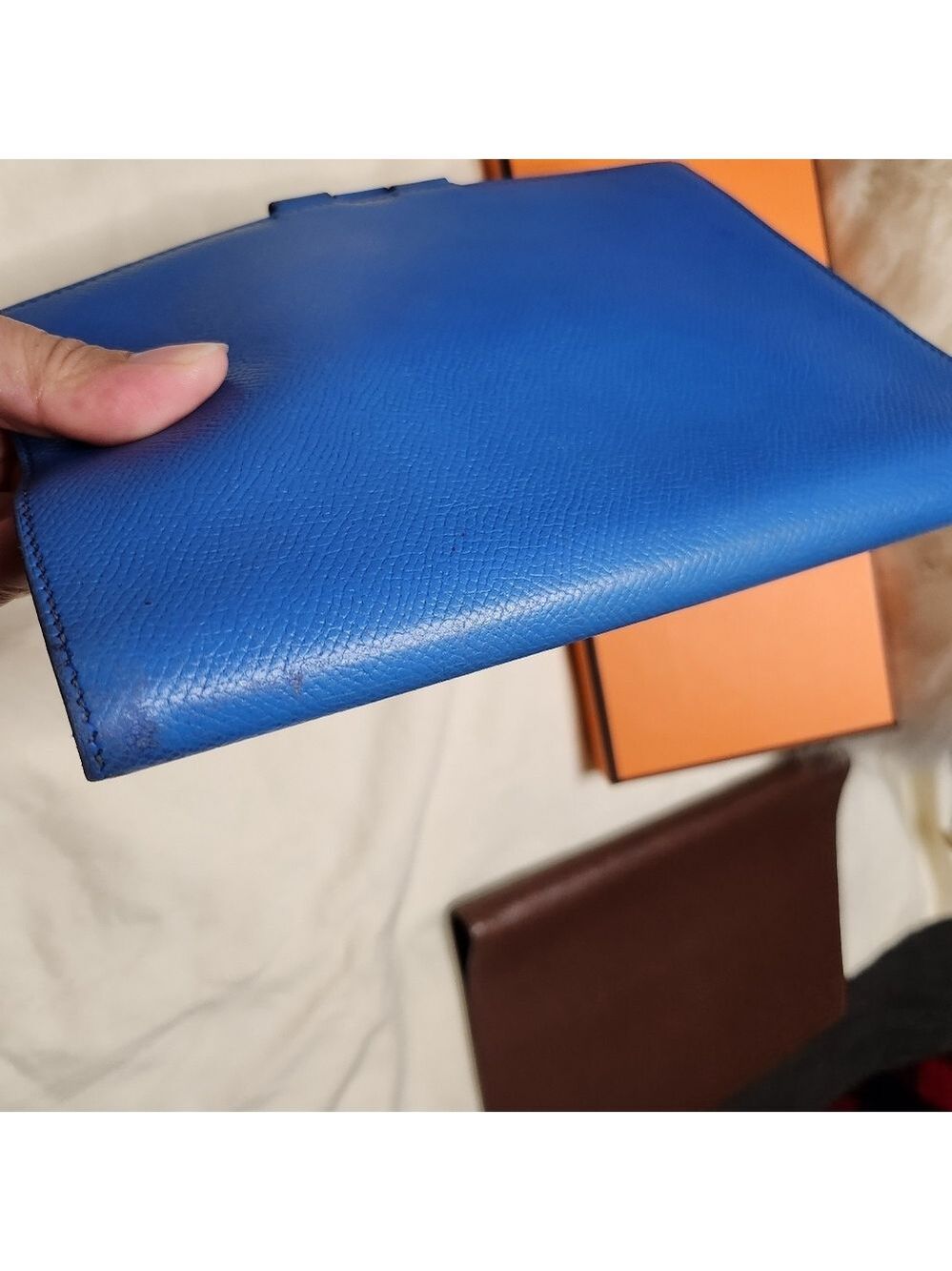 HERMES Agenda(BiG) PM Day Planner Notebook Cover Leather Blue - Picture 13 of 16